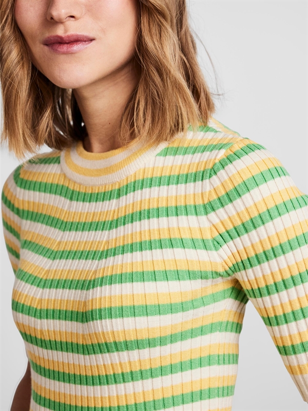 Pieces trøje - gule/grønne striber