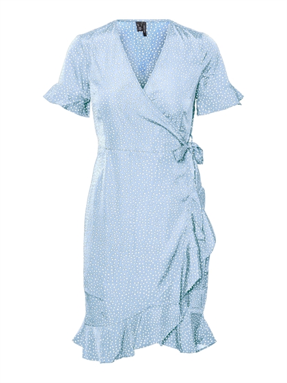 Vero Moda (voksen) kjole "HENNA 2/4 wrap" - Blue Bell 