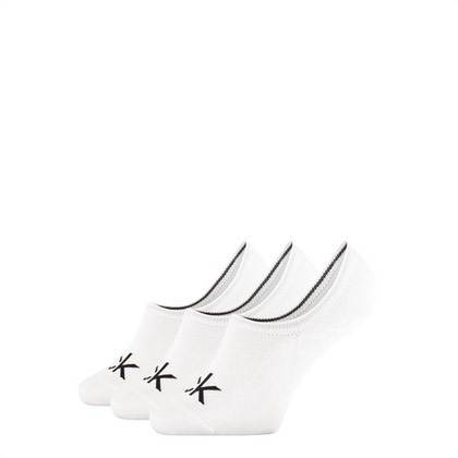 Calvin Klein ankel strømper 3-pak - str. 40-46 - hvid