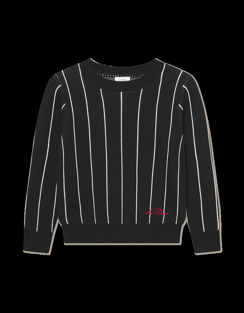 Les Deux Strik Gaston Pinstripe - Black 