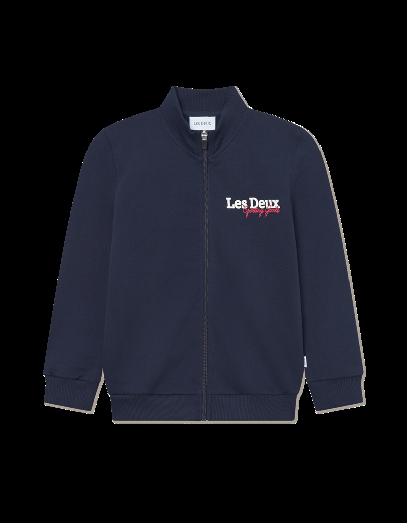 Les Deux Cardigan Racing Zipper Track - Dark Navy 