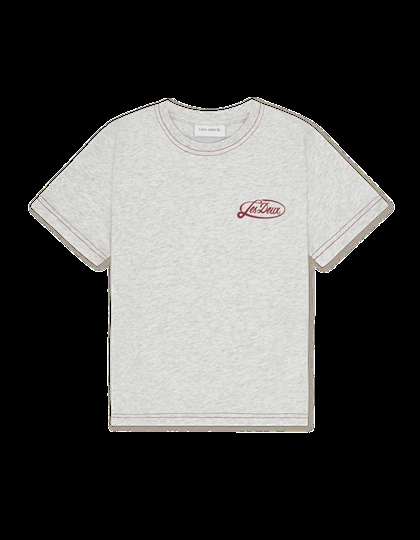 Les Deux Core Contrast T-shirt - Snow Melange