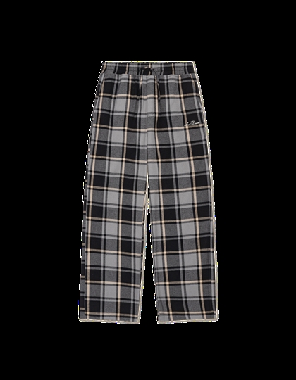 Les Deux Natbukser Check Casual - Grey Melange