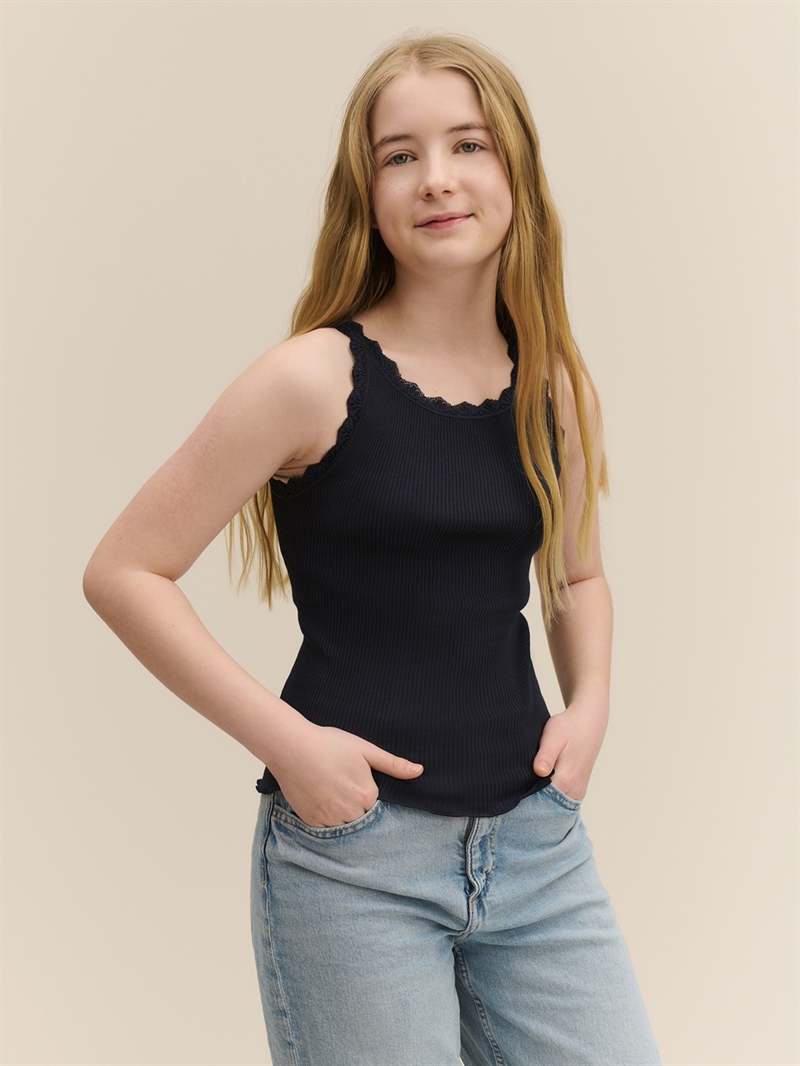 Rosemunde Top Kort Belta - Navy