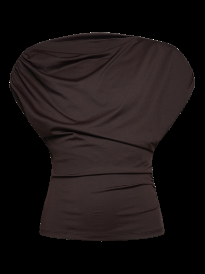 Rosemunde Bridget Draped T-shirt - Mole