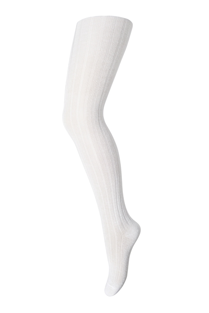 MP Strømpebukser Rib 130 - White