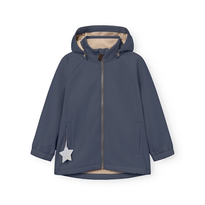 Mini A Ture Softshell Jacket Aden - Ombre Blue 