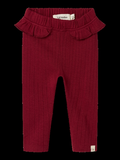 Lil' Atelier Legging Frachel - Red Dahlia