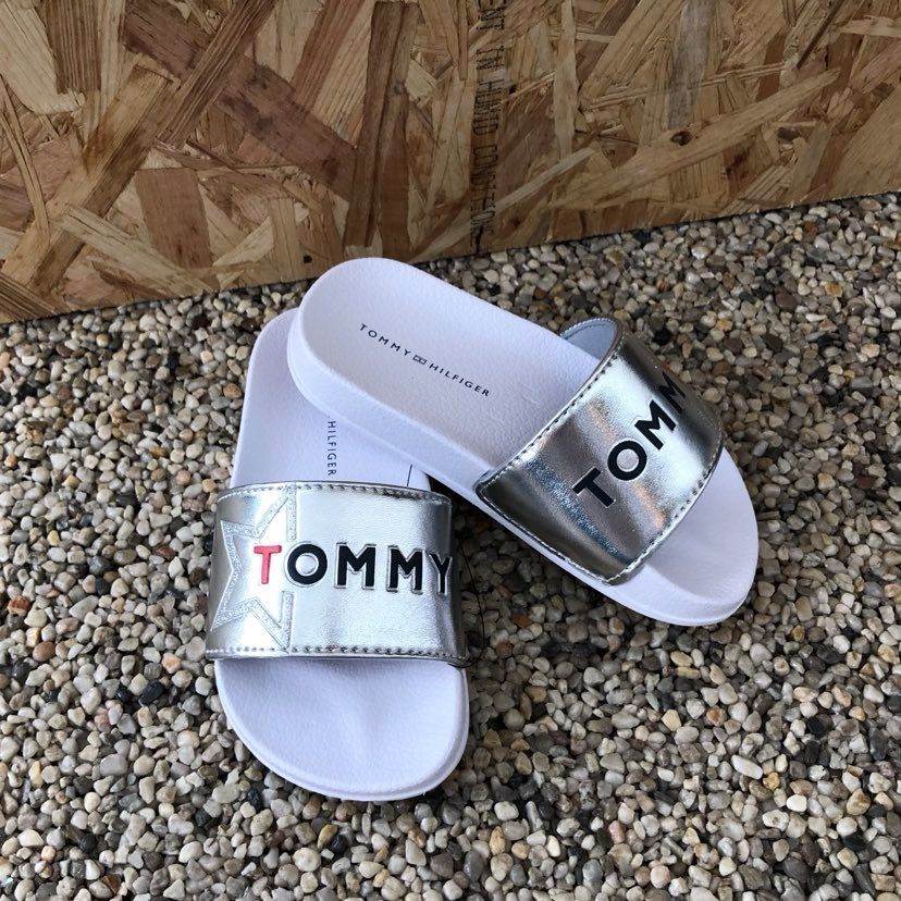Køb Tommy sandaler / klipklappere - hvid/sølv