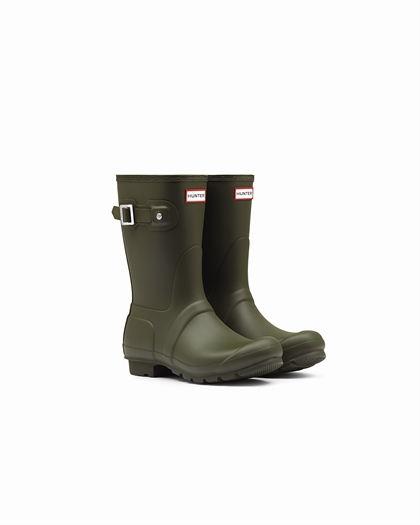 Hunter Gummistøvle Womens Short - Dark Olive 