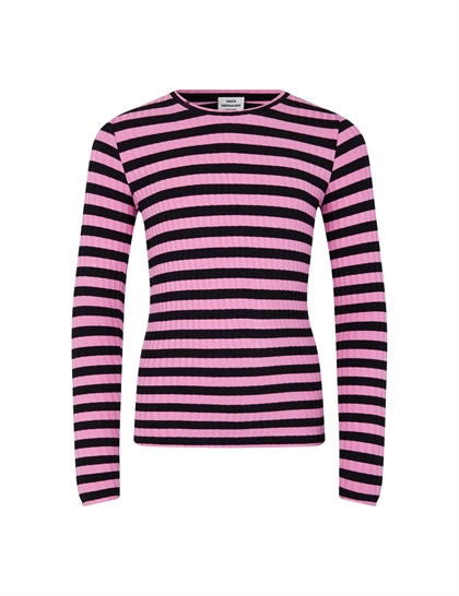 Mads Nørgaard pige bluse "TALIKA" - Stripe/Begonia pink 