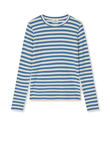Mads Nørgaard Bluse Talika - Vanilla Ice/Bright Cobalt 
