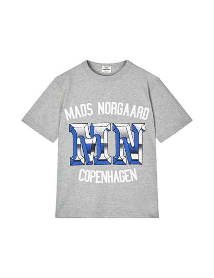 Mads Nørgaard T-shirt Theo - Light Grey Melange