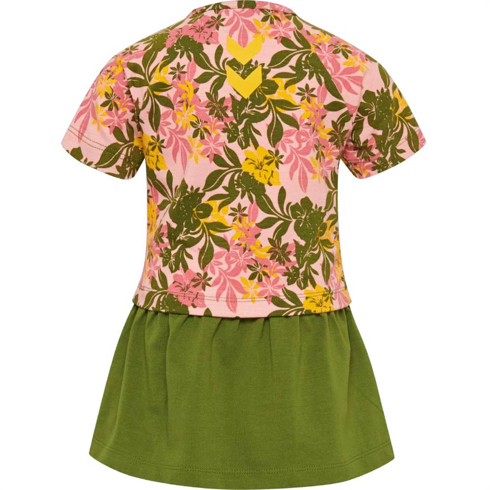 modtage ubehageligt udluftning Køb Hummel kortærmet kjole i rosa/grøn med blomster