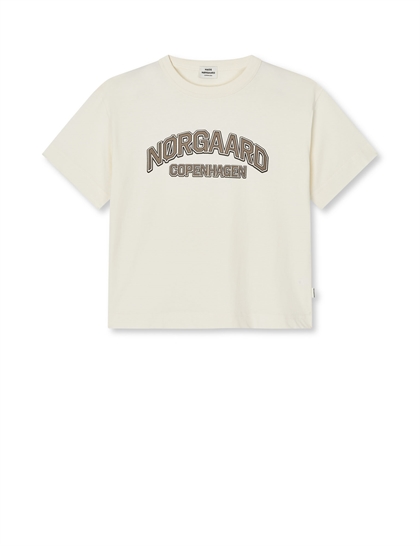 Mads Nørgaard T-shirt Tristi - Vanilla Ice/Walnut 