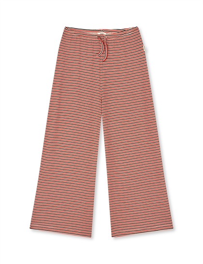 Mads Nørgaard Sweatpants Stripe Verona - Fiery Red/Bright Cobalt 