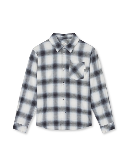 Mads Nørgaard Skjorte Flannel Check Svano Shirt - Sky Captain