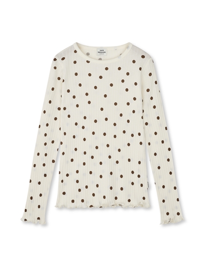 Mads Nørgaard Bluse Pointella Trudy - Vanilla Ice/Cocoa