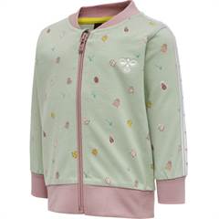 Hummel zip trøje / cardigan - grøn/rosa/bi