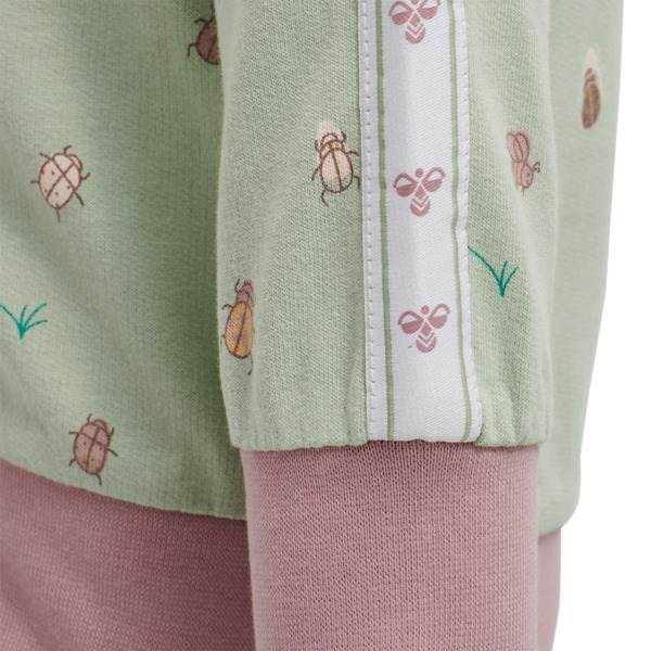 Hummel zip trøje / cardigan - grøn/rosa/bi
