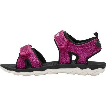 Hummel sandaler - sort / pink / glitter