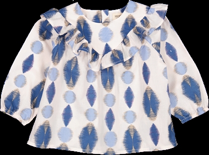 MarMar Skjorte Tulette - Ikat Print Glacier