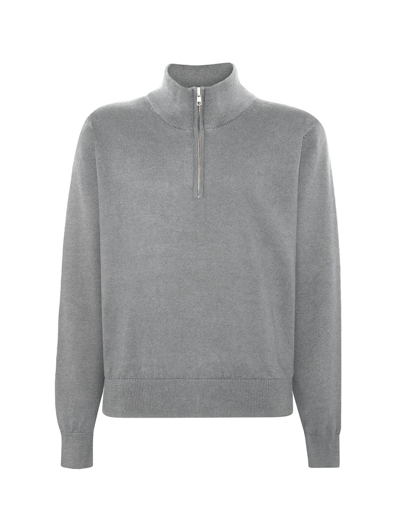 GRUNT Strik Ludvig Half Zip - Grey Melange 