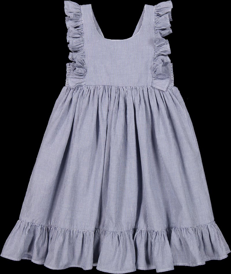 MarMar Kjole Danita Frill - Navy Stripe 