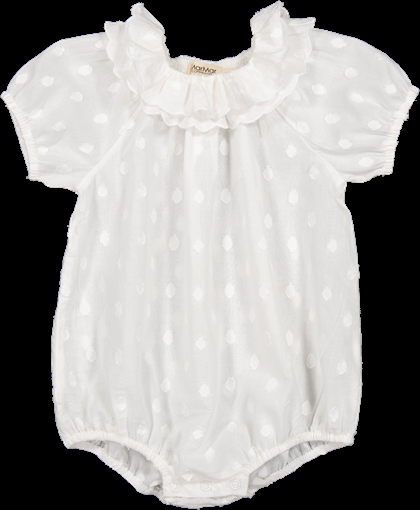 MarMar Body Rosetta Dobby Dots - Gentle White 