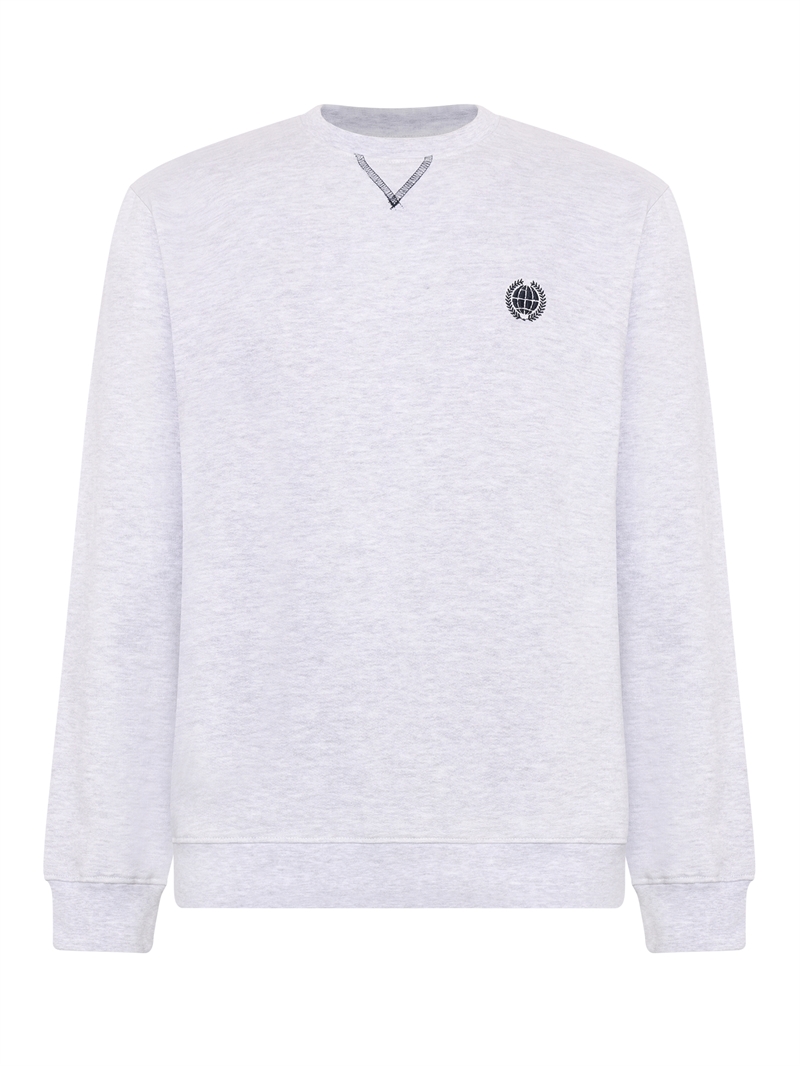 GRUNT Sweatshirt Imper Crew - Snow Melange 