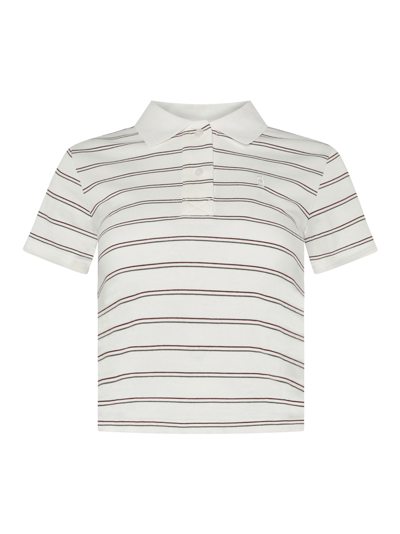 Grunt Polo Liv Stripe - Off White 