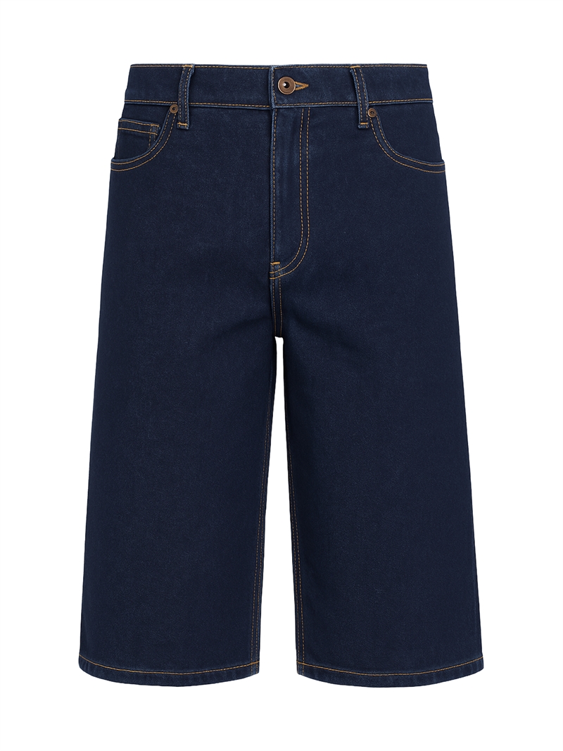 Grunt Sally Knickers Shorts - Mørke denim shorts til piger i raw blue wash