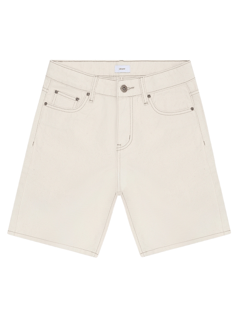 Grunt Hamon Raw White Shorts – Klassiske denim shorts til drenge