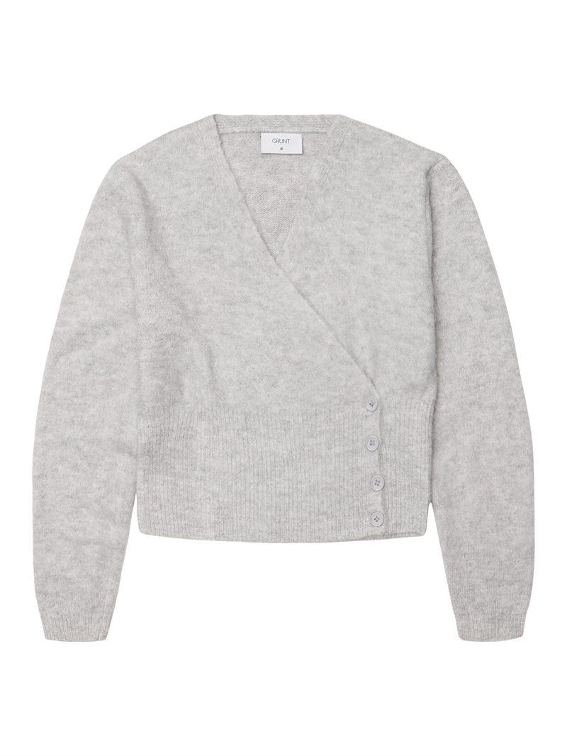 Grunt Lorca Strik Cardigan - Grey Melange