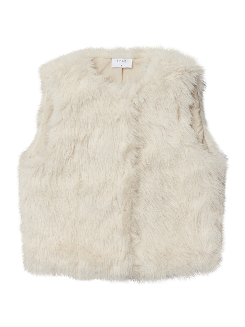 Grunt Mille Fur Vest - Off White