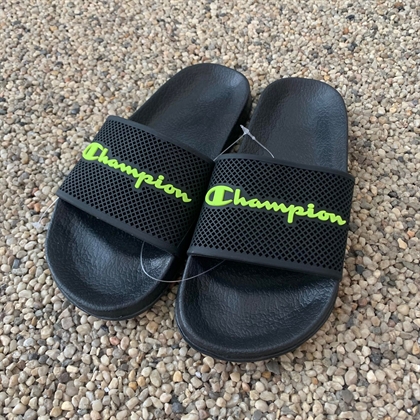 Champion sandaler / klipklapper - sort/lime