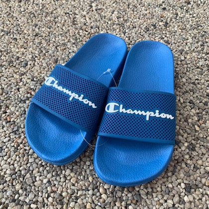 Champion sandaler / klipklapper - blå/hvid