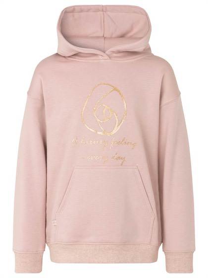 Rosemunde hoodie - rosa/guldglimmer