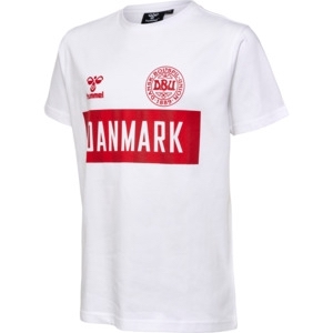 Hummel DBU fodbold T-shirt - hvid / rød