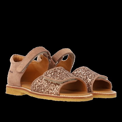 Angulus Sandal Krydssandal (Smal/Almindelig) - Clay Glitter/Clay 