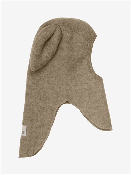 Huttelihut Elefanthue Balaclava Ears Wool Fleece - Savannah Melange