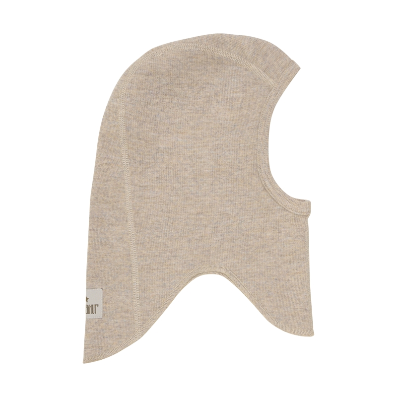 Huttelihut Elefanthue Balaclava Wool Rib - Camel Melange