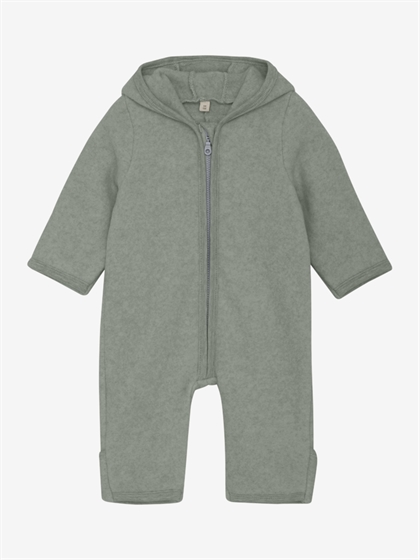 Huttelihut Fleecedragt Pram Suit Cotton - Lily Pad Melange 