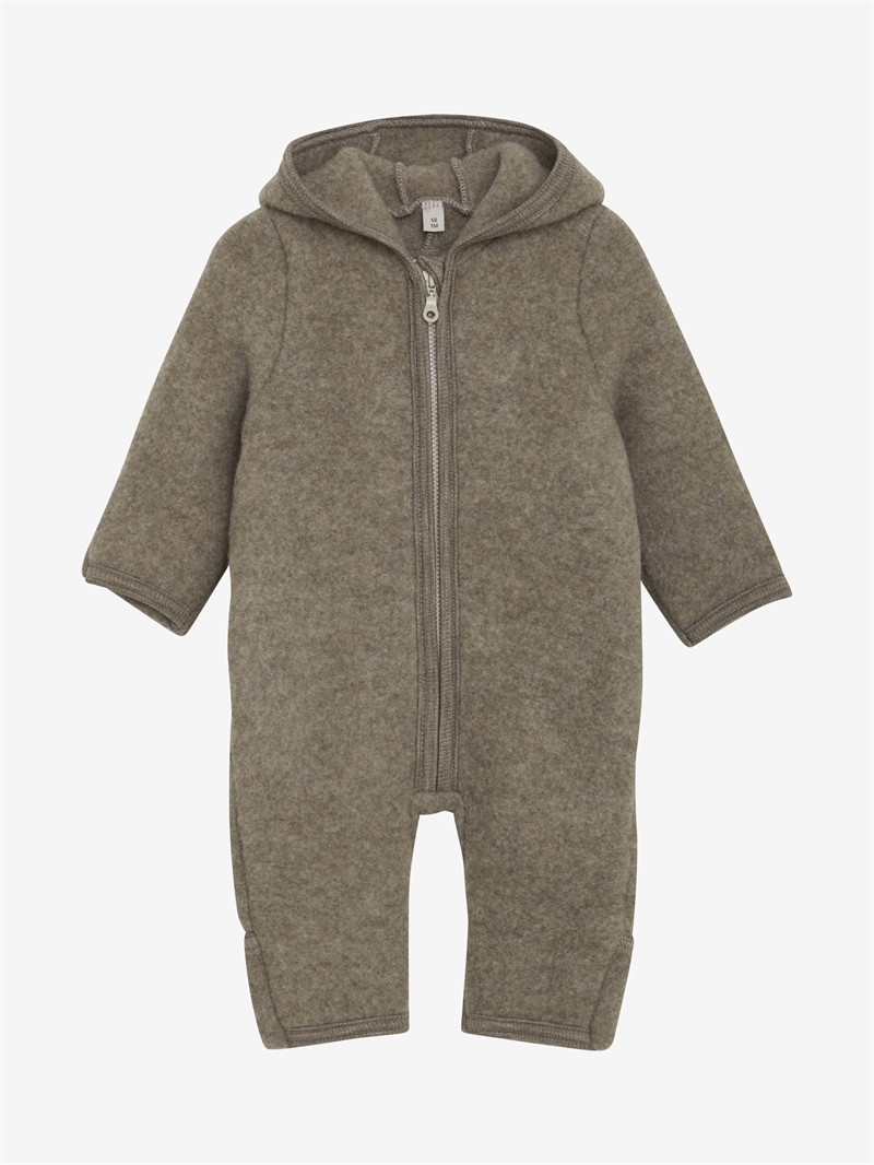 Huttelihut Fleecedragt Pram Suit Wool Fleece - Savannah Melange 