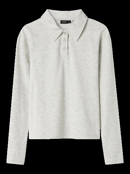 LMTD Bluse Polo Nilja - Light Grey Melange 