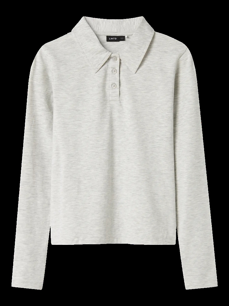 LMTD Bluse Polo Nilja - Light Grey Melange 