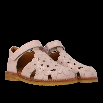 Angulus Sandal Med Blomster (Almindelig/Bred) - Rosebud