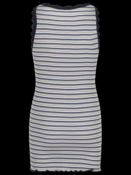 Rosemunde pige silke "top" - Blue multi stripe