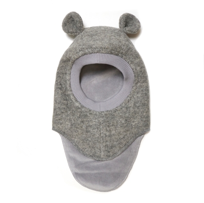 Huttelihut Elefanthue Balaclava Ears Wool - Medium Grey Melange 