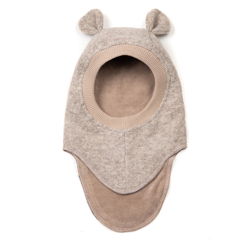 Huttelihut Elefanthue Balaclava Ears Wool - Camel Melange